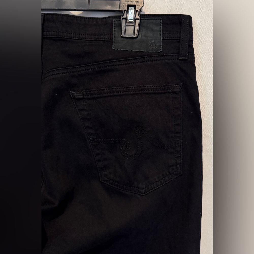 AG Adriano Goldschmied Jeans 34x34 The Protege Black Straight Leg Sueded 36x34 - Picture 10 of 12